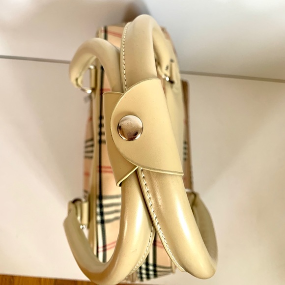 LARGE Vintage PERFECT FAUX BURBERRY Tote/ Carry On Bag❤️ - Picture 9 of 15